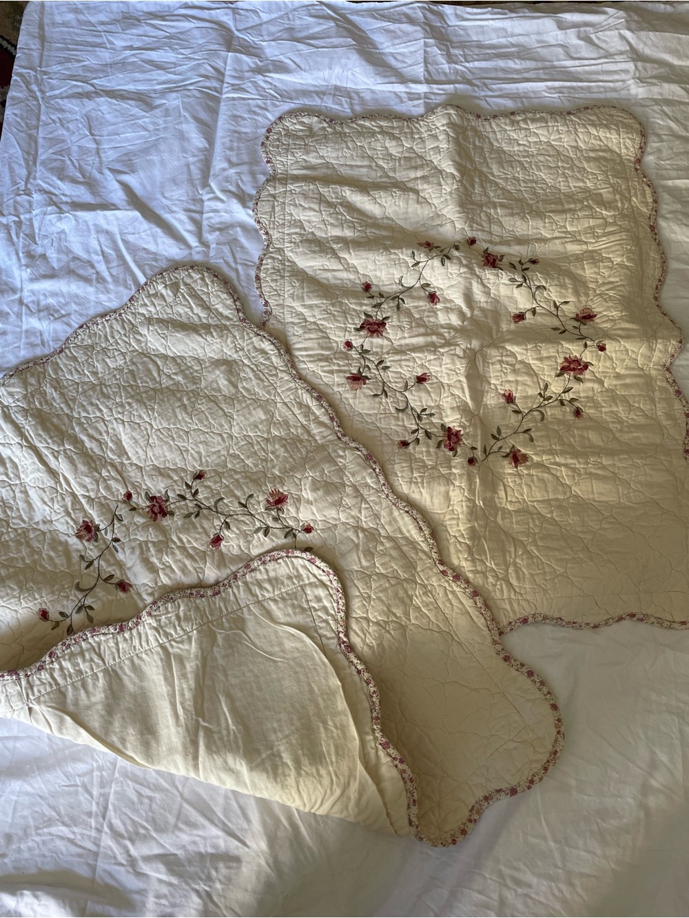 ⚜️ Vintage QUILTED Shabby Chic SHAM/Pillowcase set